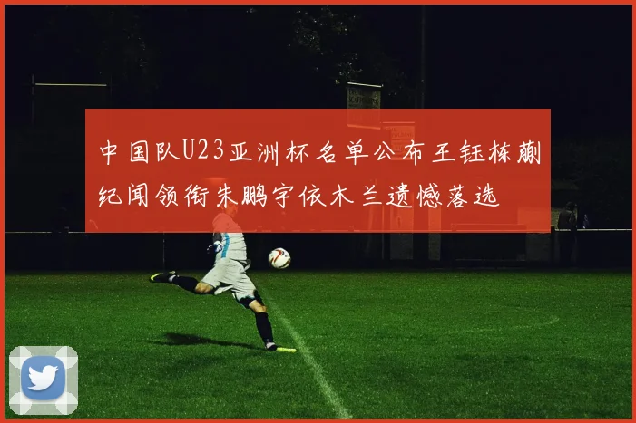 中国队U23亚洲杯名单公布王钰栋蒯纪闻领衔朱鹏宇依木兰遗憾落选